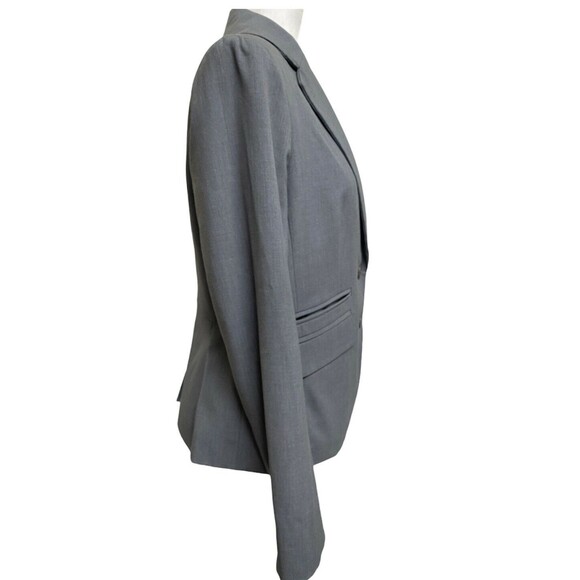 NY&Co Gray Blazer Size 10 Career Stretch Jacket 2-Button Office Academia Preppy - Picture 5 of 8